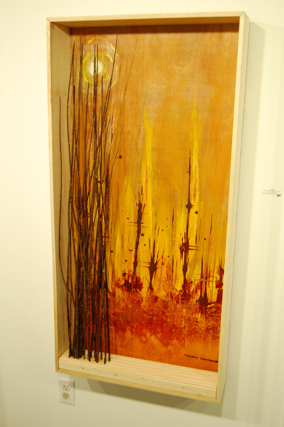 tommy watkins-twilight-oil paint branches in wood box-8x24x52 in-2007.jpg